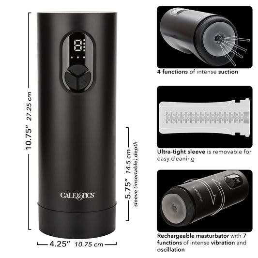 California Exotic Bionic Vibro Stroker with Oscillation and Suction