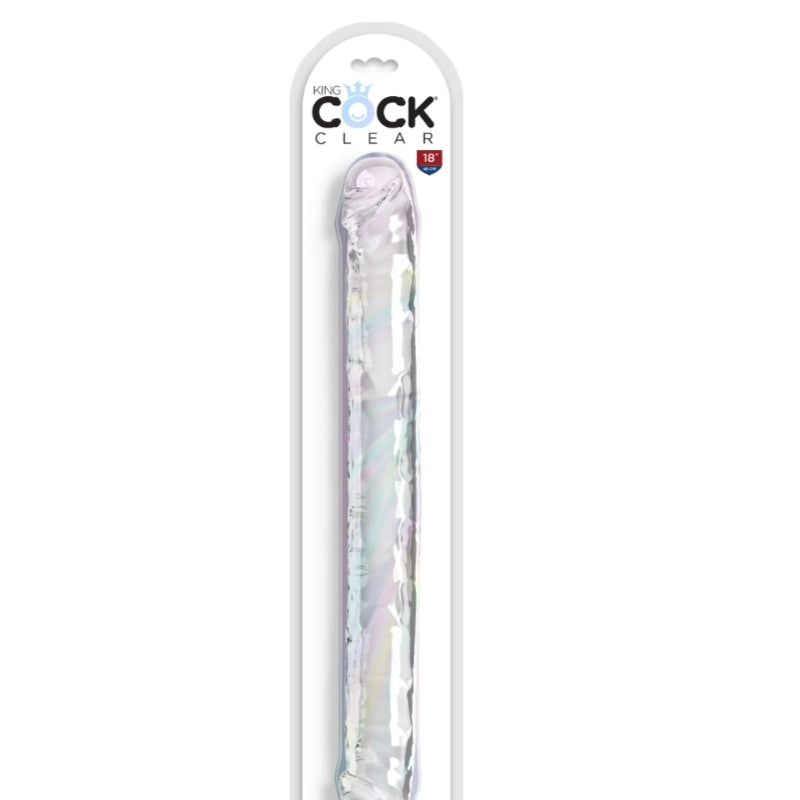 King Cock Clear 18" Double Dildo