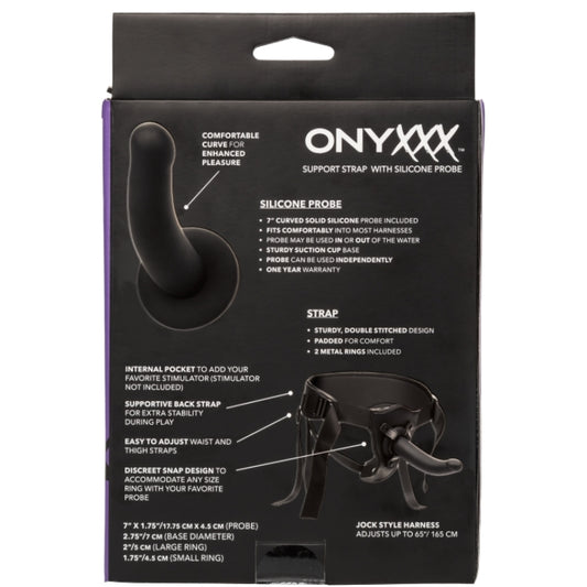 California Exotic Onyxxx Support Strap with Silicone Probe