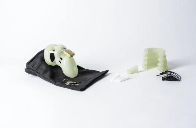 Chastity Kits - CB-6000S GITD Kit with 2 1/2" Cage Length