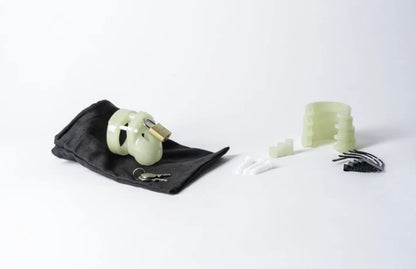 Chastity Kits - Mini-Me GITD Kit with 1 1/4" Cage Length