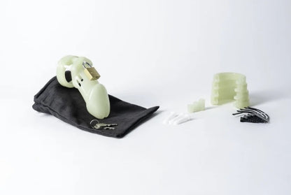 Chastity Kits - CB-6000 GITD Kit 3 1/4" Cage Length