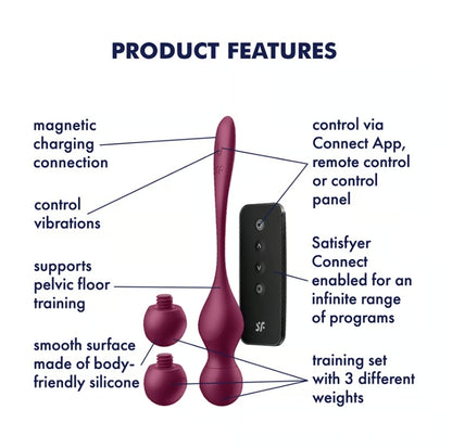 Satisfyer Love Birds Vary Balls Vibrator Wine