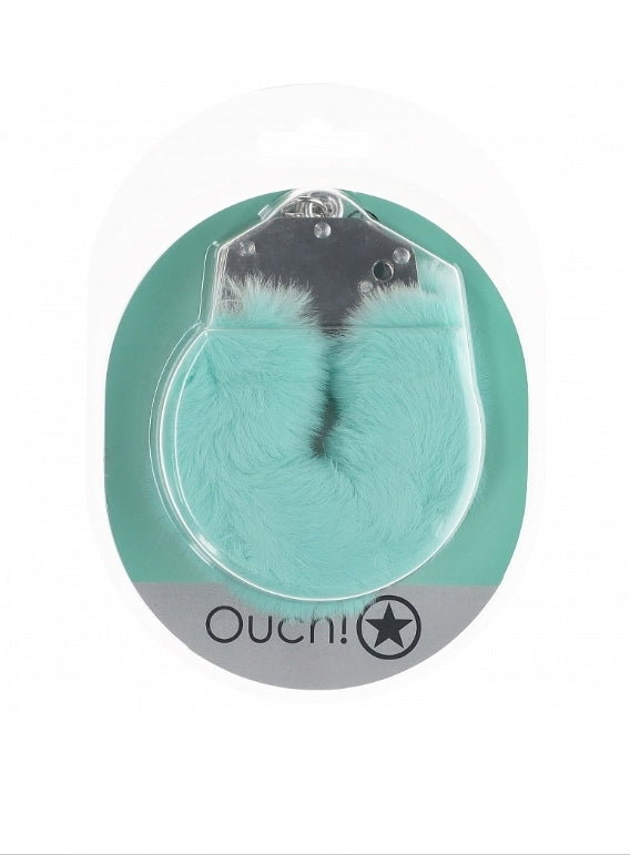 Shots - Ouch! - Heavy-duty Fluffy Handcuffs - Powder Green