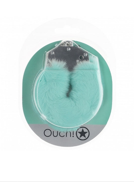 Shots - Ouch! - Heavy-duty Fluffy Handcuffs - Powder Green