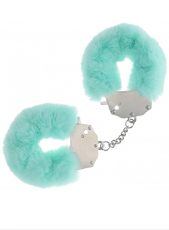 Shots - Ouch! - Heavy-duty Fluffy Handcuffs - Powder Green
