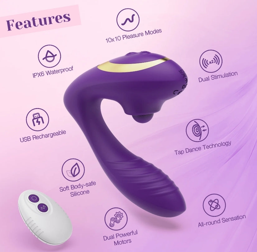 OG POP Tapping Vibrator Purple