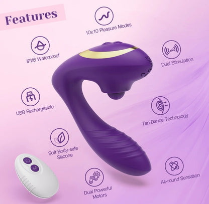 OG POP Tapping Vibrator Purple