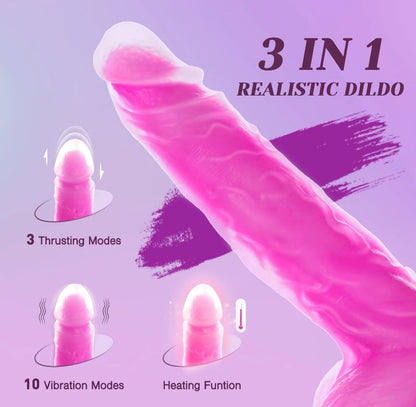JeliVoy Thrusting Dildo Jellyskin Rose Red