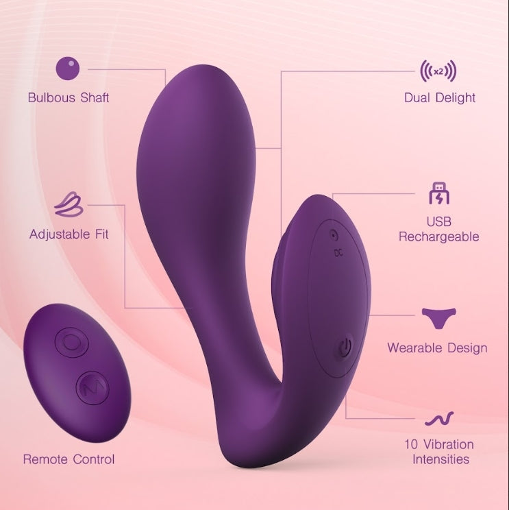 Duojoy Couple Vibrator Purple