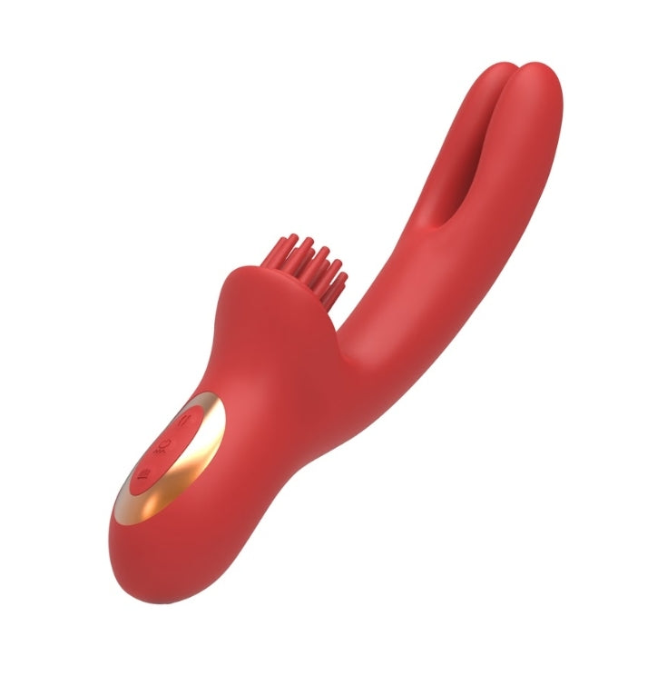 Elatia Finger & Brush Rabbit Vibrator Red