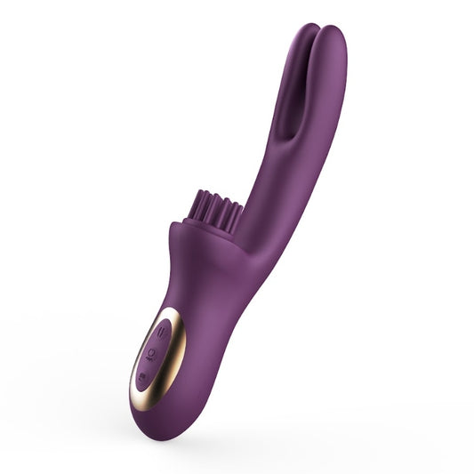Elatia Finger & Brush Rabbit Vibrator Purple