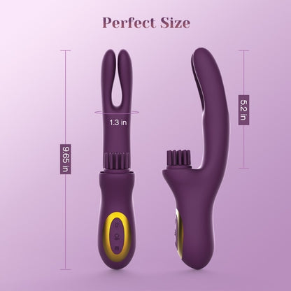 Elatia Finger & Brush Rabbit Vibrator Purple