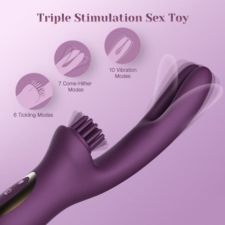 Elatia Finger & Brush Rabbit Vibrator Purple