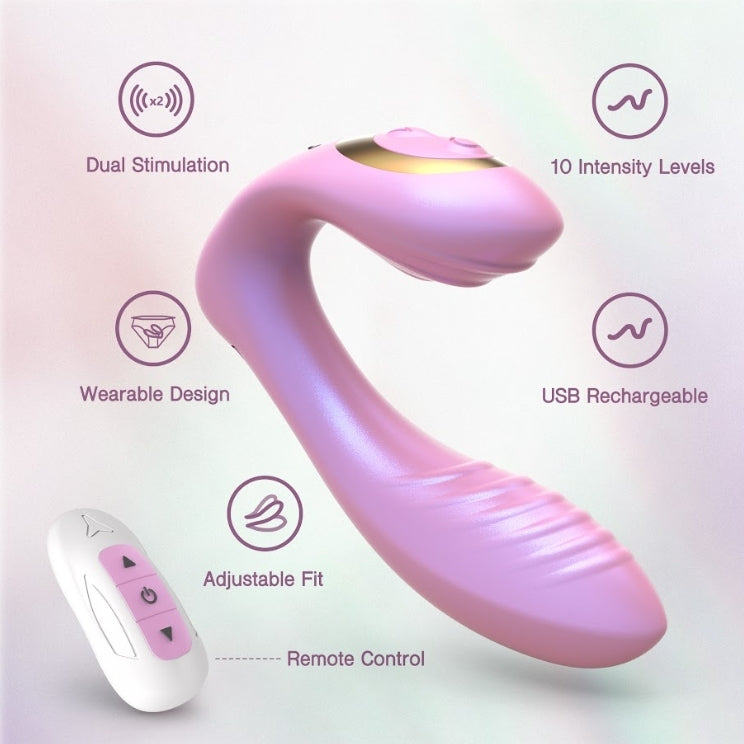 OG Dual Vibe Couple Vibrator Pearly Pink