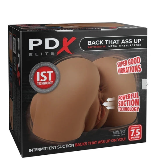 PDX Elite Back That Ass Up Automatic Mega Masturbator Brown