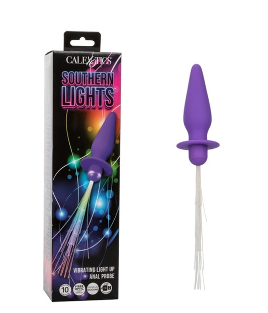 Southern Lights Vibrating Light Up Anal Probe - Purple