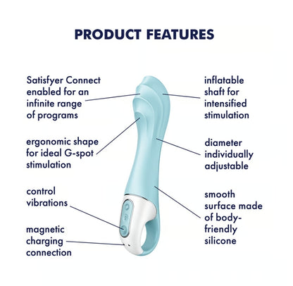 Satisfyer Air Pump Vibrator 5+ Blue