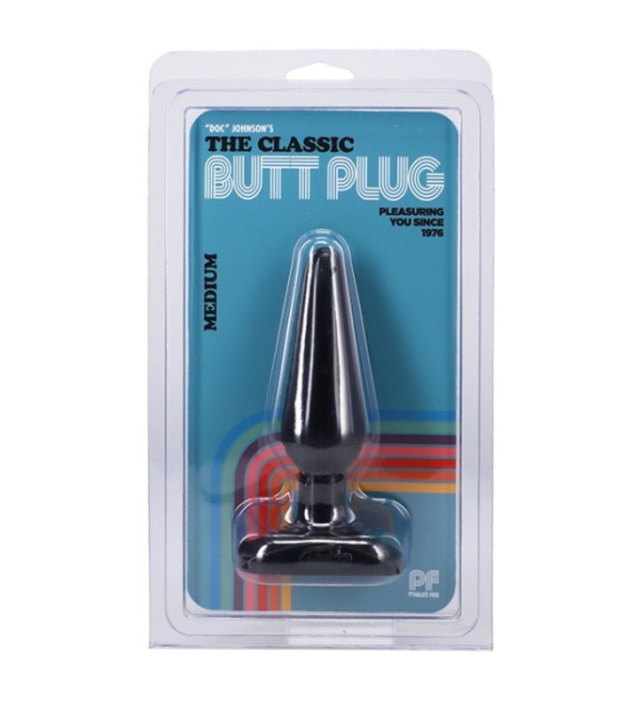 The Classic - Butt Plug Smooth Medium Blackck