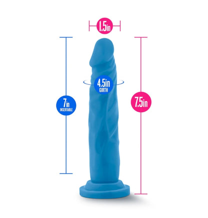 Blush - Neo - 7.5" Dual Density Cock - Neon Blue