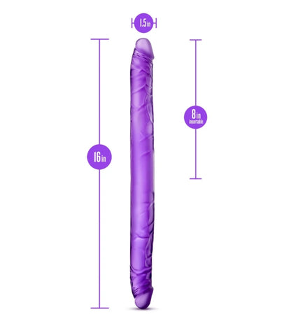 Blush - B Yours - 16" Double Dildo - Purple