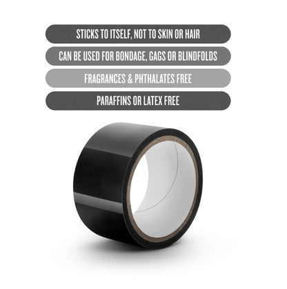 Blush - Temptasia - Bondage Tape - 60 Feet - Black