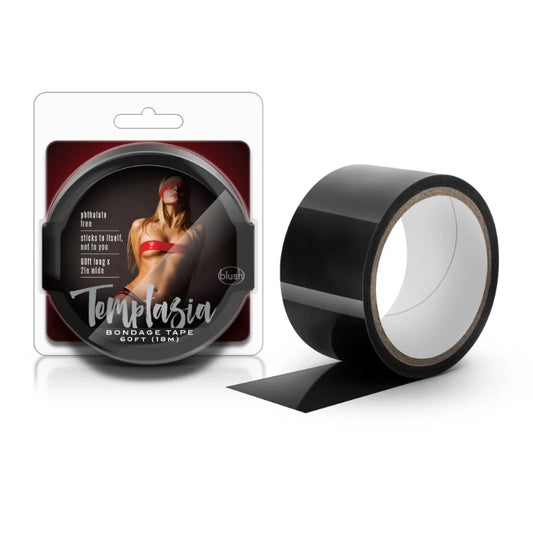Blush - Temptasia - Bondage Tape - 60 Feet - Black