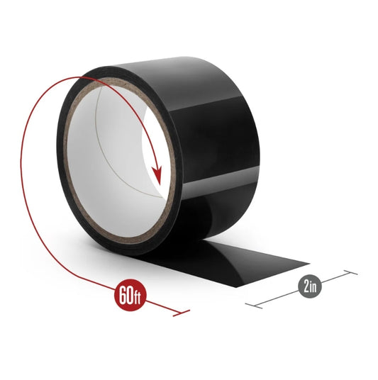 Blush - Temptasia - Bondage Tape - 60 Feet - Black