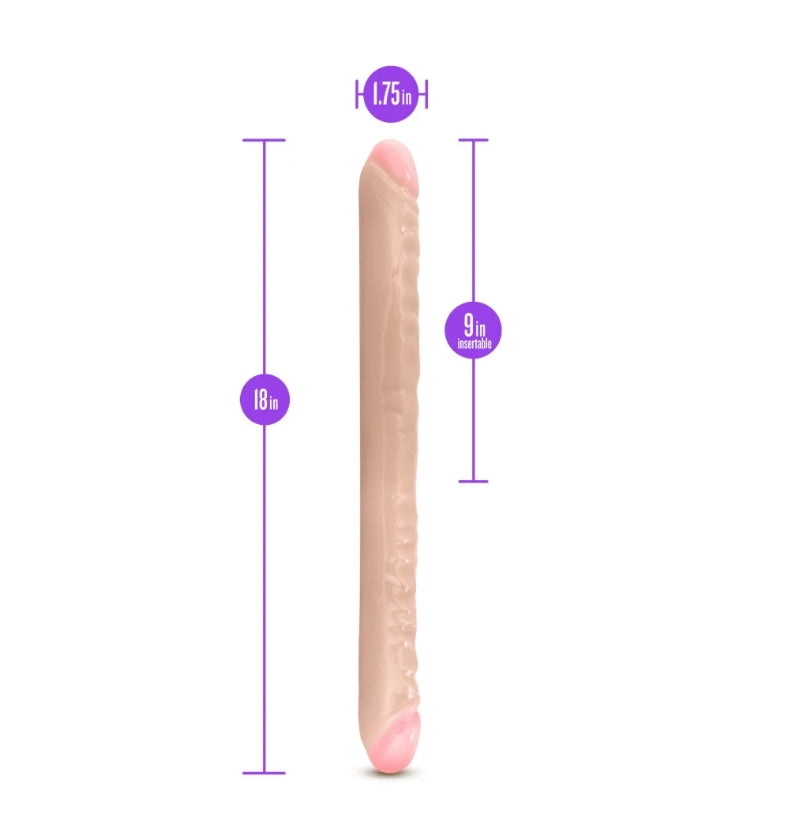 Blush - B Yours - 18" Double Dildo - Beige