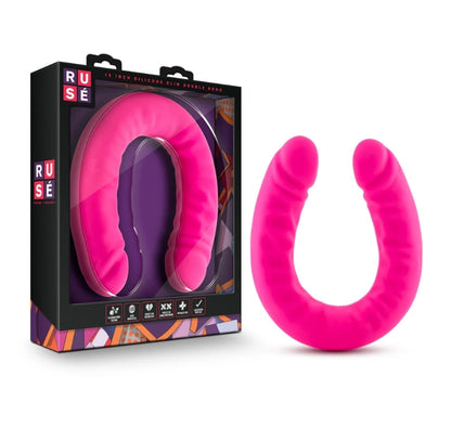 Blush - Ruse - 18 inch Silicone Slim Double Dong - Hot Pink