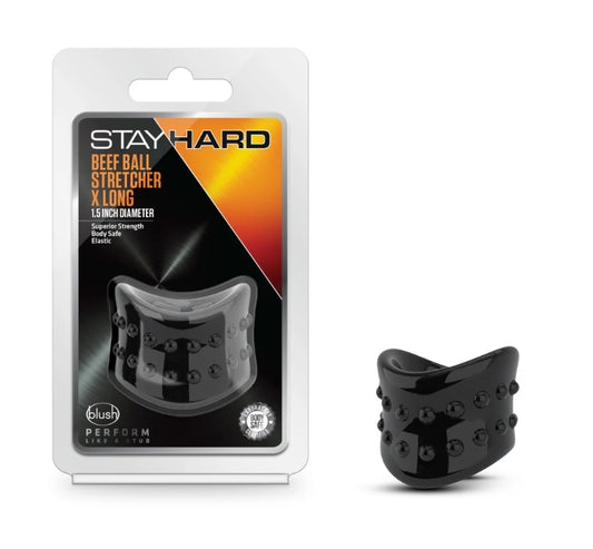 Blush - Stay Hard - Beef Ball Stretcher X Long- 1.5" Diameter- Black
