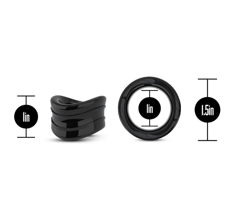 Blush - Stay Hard - Beef Ball Stretcher Snug - 1 Inch Diameter - Black