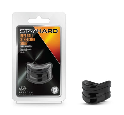 Blush - Stay Hard - Beef Ball Stretcher Snug - 1 Inch Diameter - Black