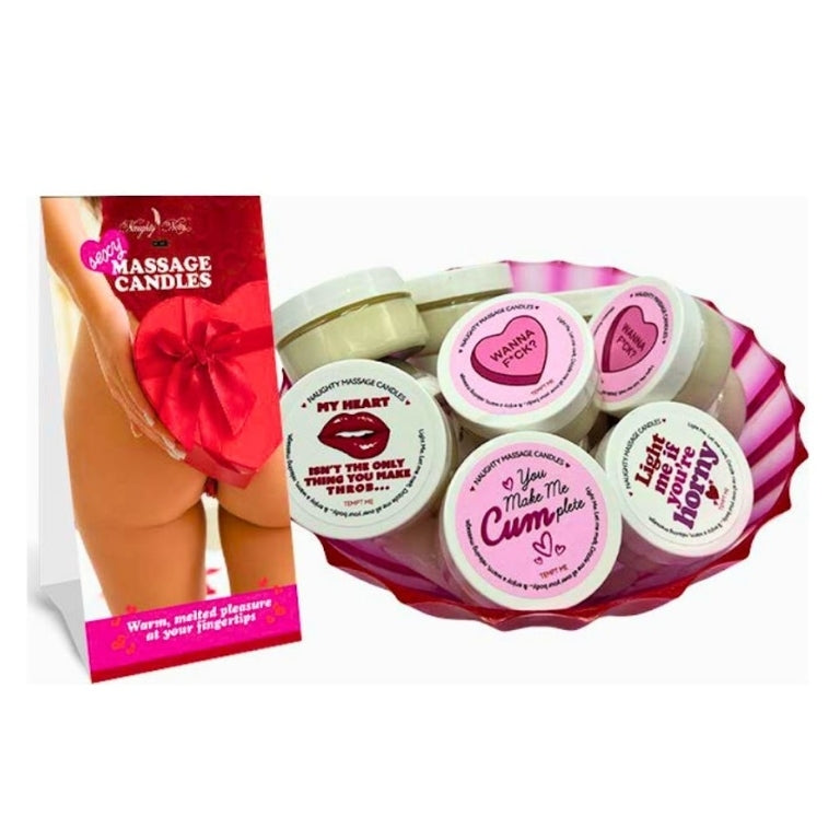 Kama - Valentine's Massage Candles Prepack Bowl 16 units