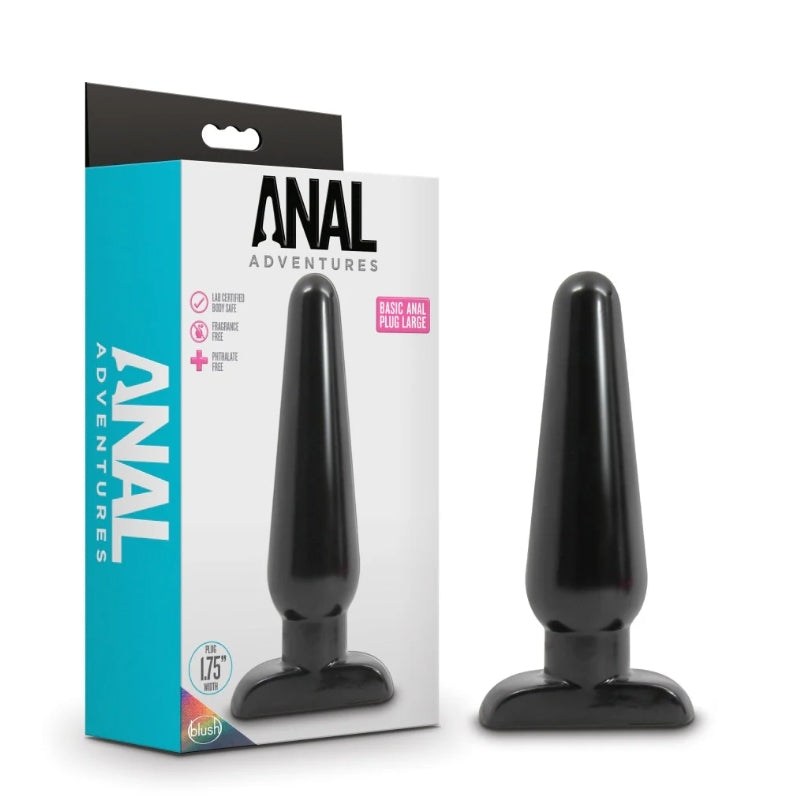 Blush - Basic Anal Plug - Large - Black