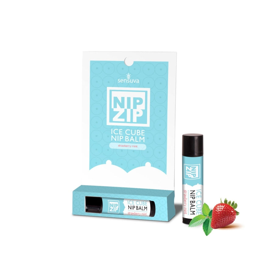 Sensuva - Nip Zip Ice Cub Nipple Balm Strawberry Mint Tube Carded