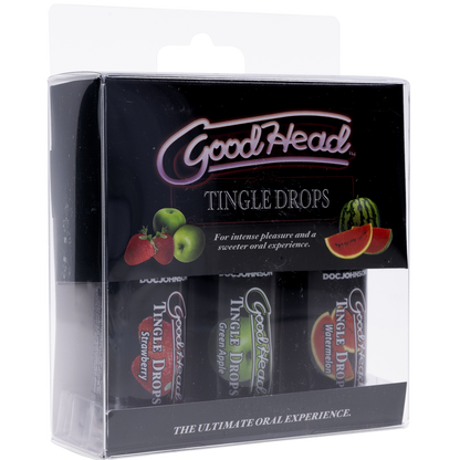 GoodHead - Tingle Drops 3 Pack 1oz. Wild Watermelon, Sour Green Apple, Salivatin