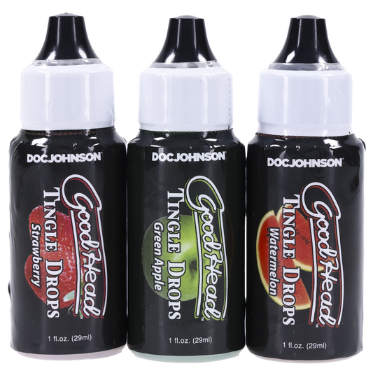 GoodHead - Tingle Drops 3 Pack 1oz. Wild Watermelon, Sour Green Apple, Salivatin
