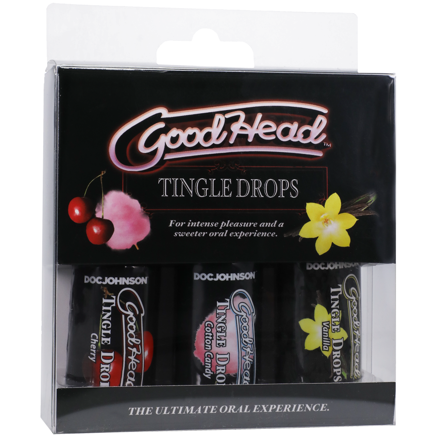 GoodHead - Tingle Drops 3 Pack 1oz. Sweet Cherry, Cotton Candy, French Vanilla