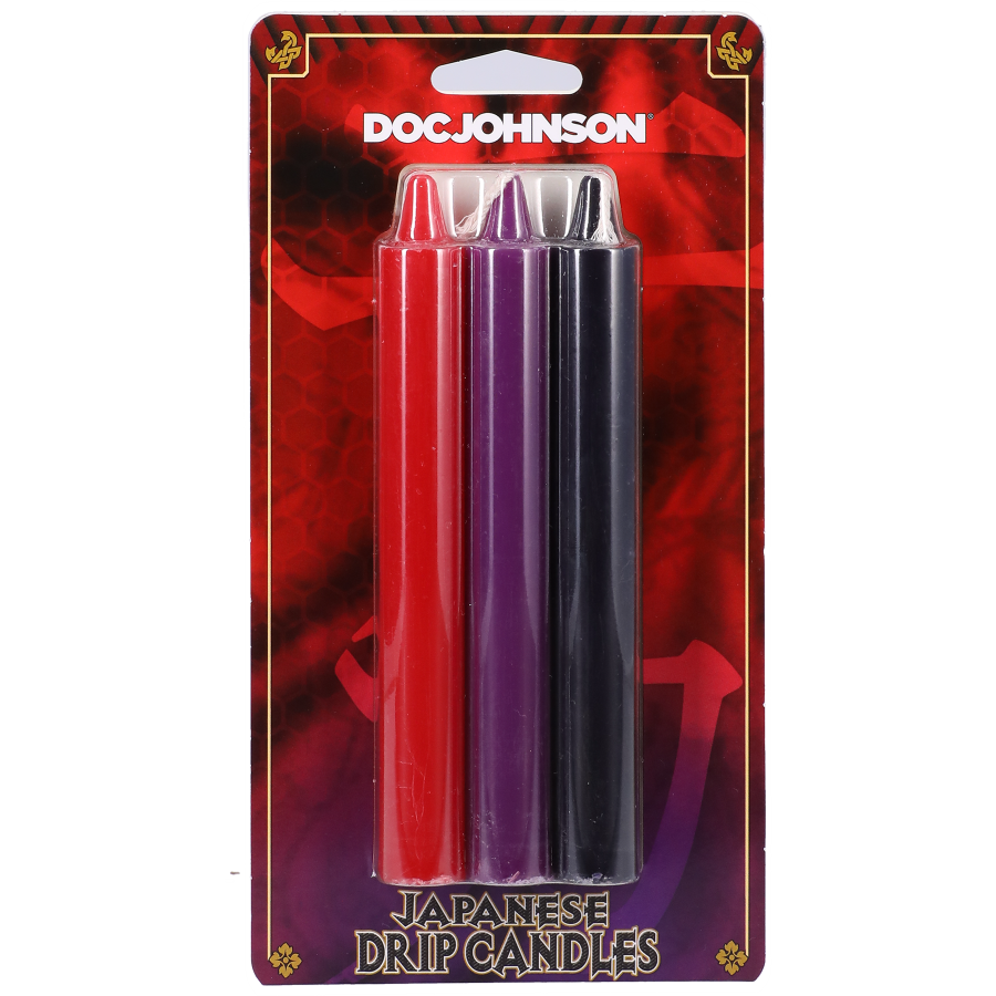 Japanese Drip Candles - 3 Pack Multi-Colored