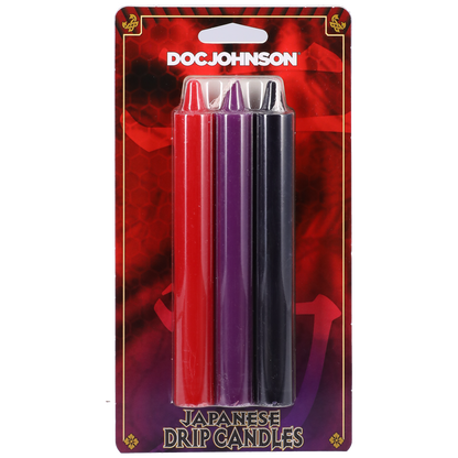 Japanese Drip Candles - 3 Pack Multi-Colored