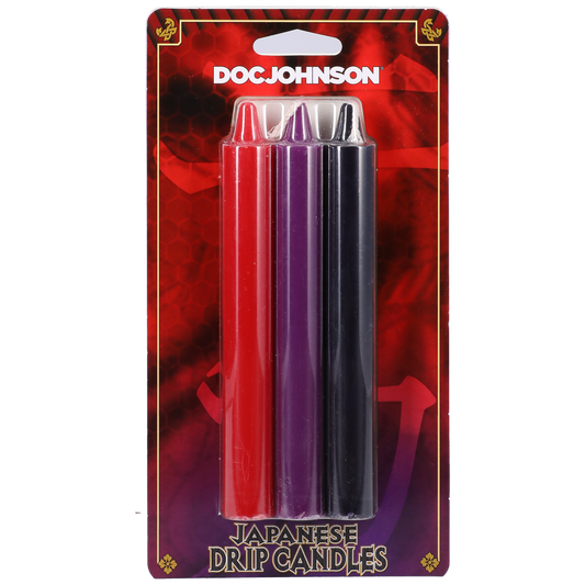 Japanese Drip Candles - 3 Pack Multi-Colored