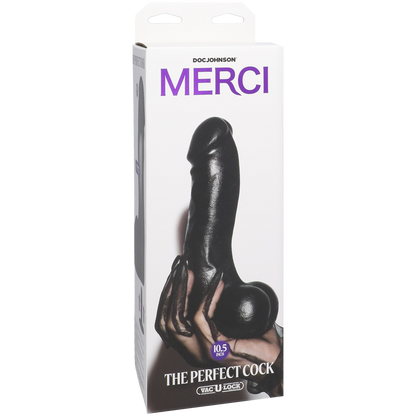 Merci - The Perfect Cock 10.5" with Removable Vac-U-Lock Suction Cup - Black