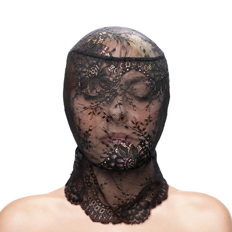 NS - Fetish & Fashion - Lace Hood - Black