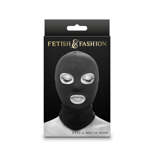 NS - Fetish & Fashion - Eyes & Mouth Hood - Black