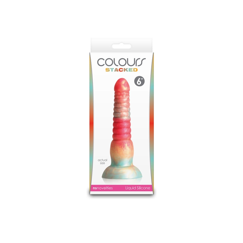 NS - Colours - Stacked - 6" Dildo - Red/Gold