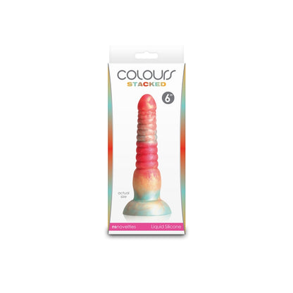 NS - Colours - Stacked - 6" Dildo - Red/Gold