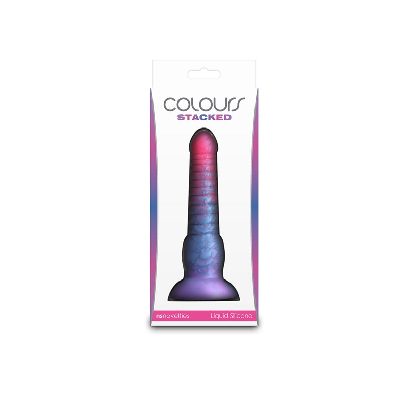 NS - Colours - Stacked - 6" Dildo - Pink/Blue