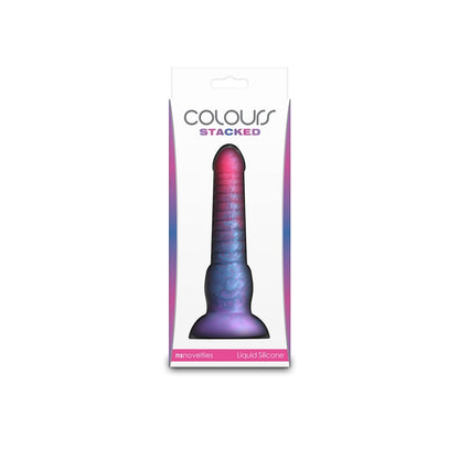 NS - Colours - Stacked - 6" Dildo - Pink/Blue