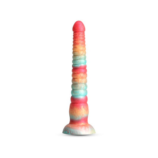 NS - Colours - Stacked - 9" Dildo - Red/Gold
